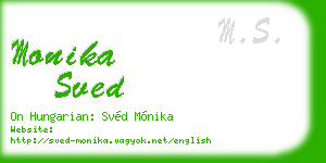 monika sved business card