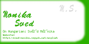 monika sved business card